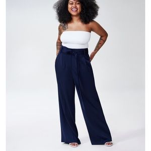 Universal Standard Petite Tresa Wide Leg Tie Pants